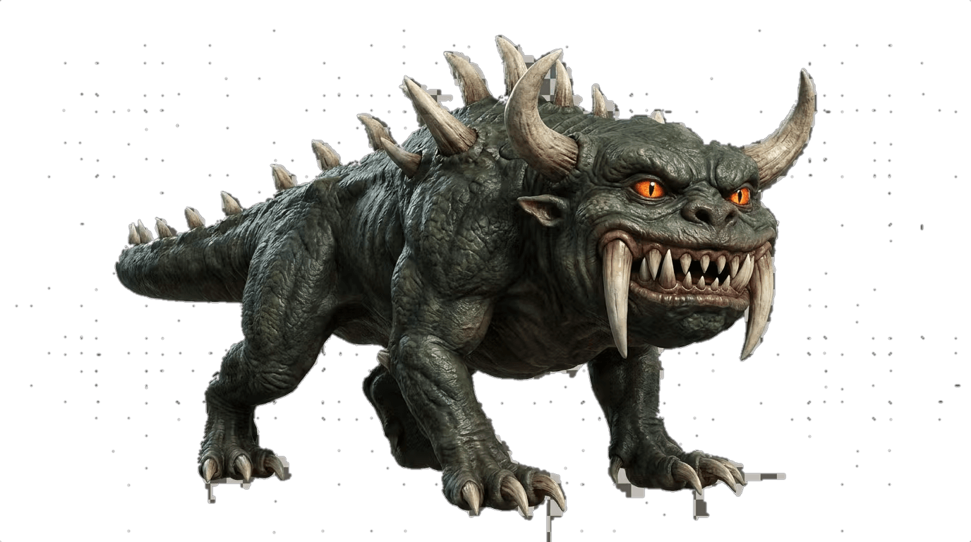 The Hodag — the legendary horned, fanged, spiky-backed beast of Rhinelander, Wisconsin